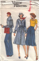 9408 VOG JACKET,BELT,BUTTON FLARE SKIRT,PANTS PATTERN 12